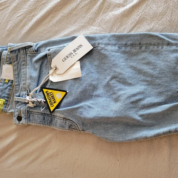 Guess X Chinatown Market Jeans with Yellow Smiley Knees